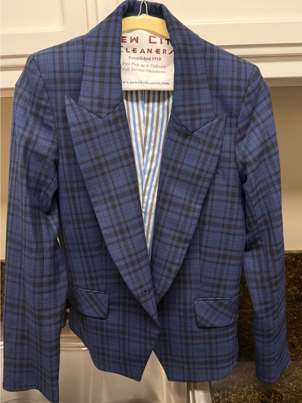 VERONICA BEARD  blue plaid blazer